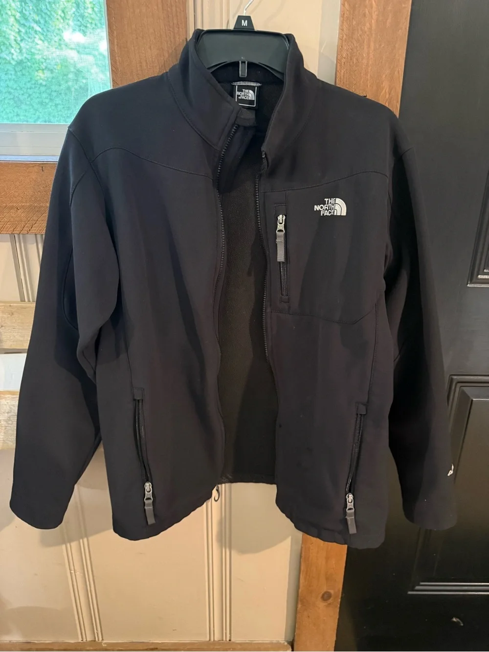 The North Face Men's Black Soft Shell Jacket with Chest Logo